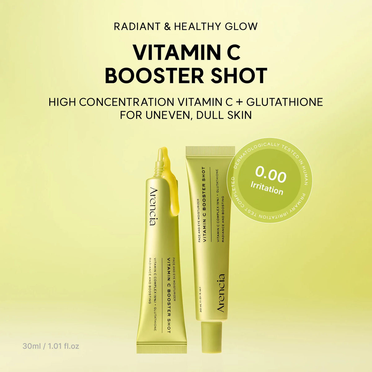 Arencia Vitamin C Booster Shot – 5% Vitamin C + Glutathione Brightening Serum