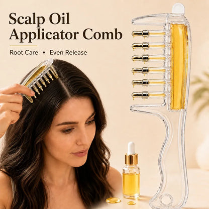 Portable Scalp Massager & Hair Oil Applicator Comb