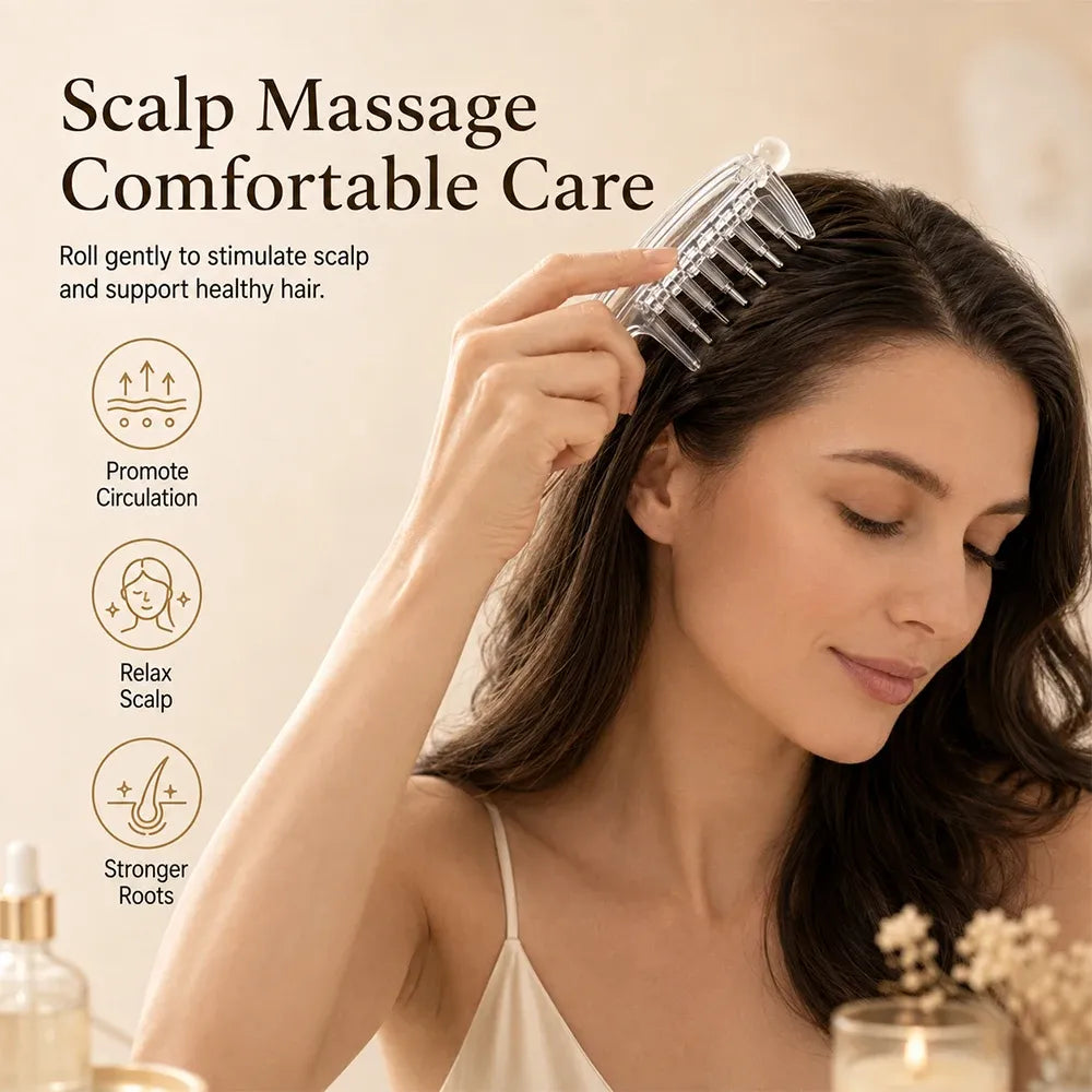 Portable Scalp Massager & Hair Oil Applicator Comb