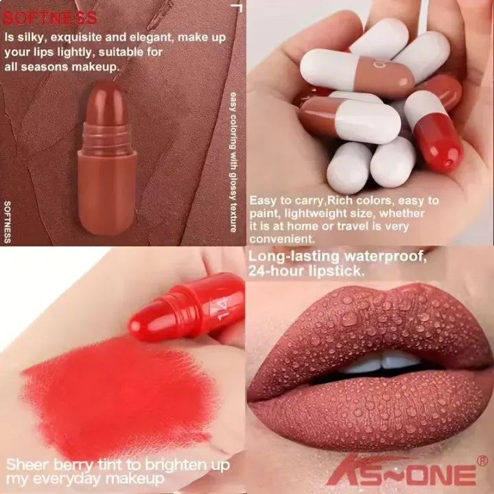 Miss Rose Capsule Lipstick Set – 18 Long-Lasting Shades