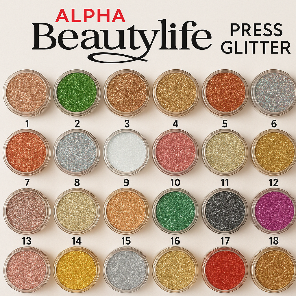 Press Glitter – Intense Shine, Zero Fallout "Single Piece" and Palette