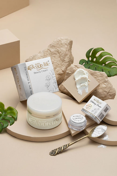 Beauty Cream & Whitening Powder Duo – Complete Skin Brightening & Softening Set